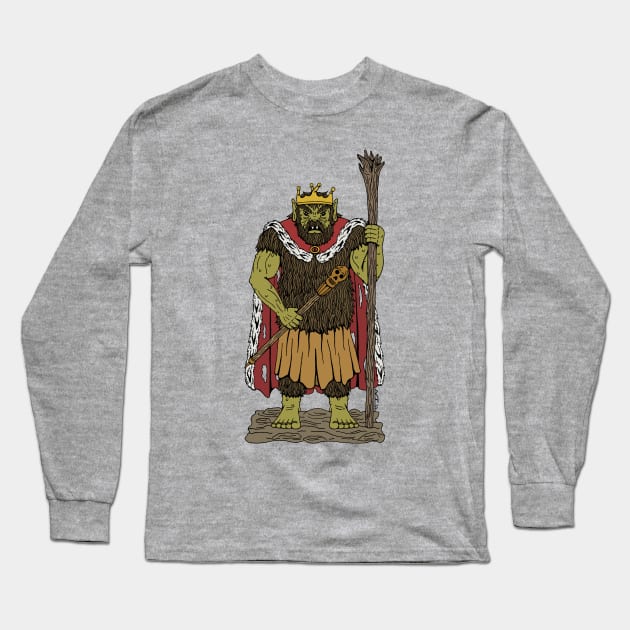 King Troll Long Sleeve T-Shirt by AzureLionProductions